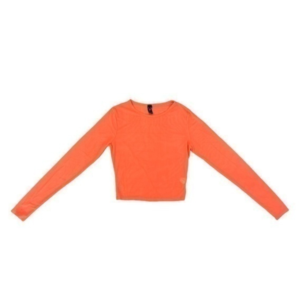 Windsor Mesh Orange Long Sleeve Top